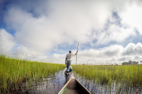 Mokoro canoe trip on the Okavango delta, Botswana