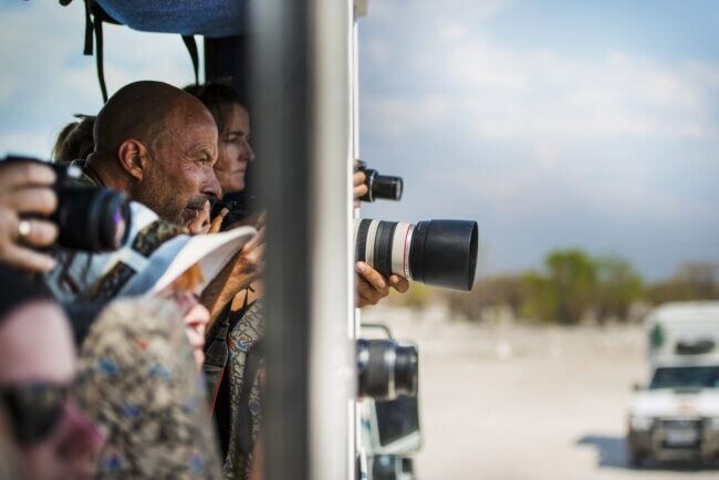 Wildlife photography from overland truck