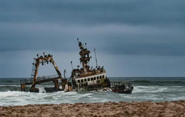 Zelia shipwreck off Skeleton coast