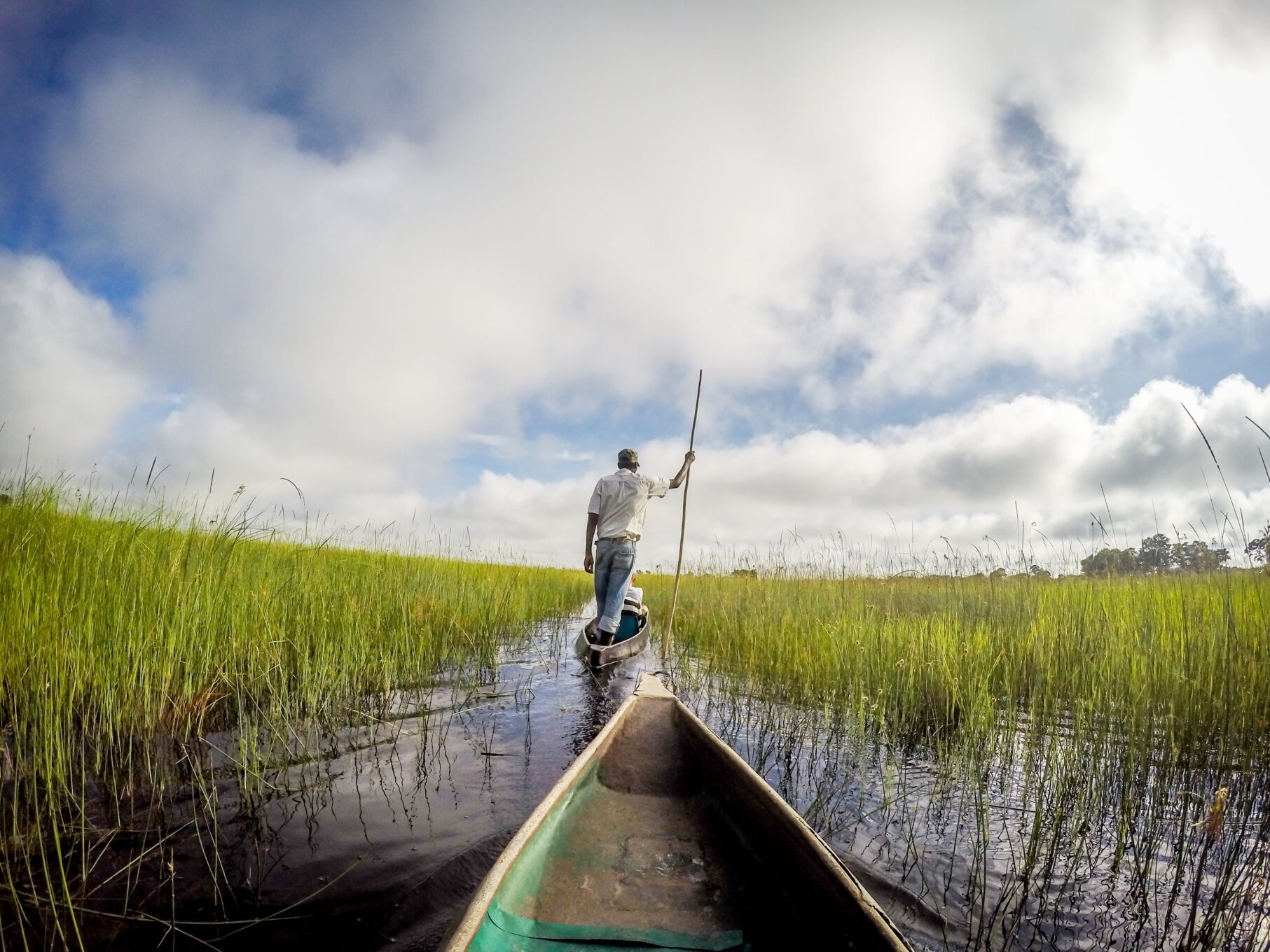 Mokoro canoe trip on the Okavango delta, Botswana