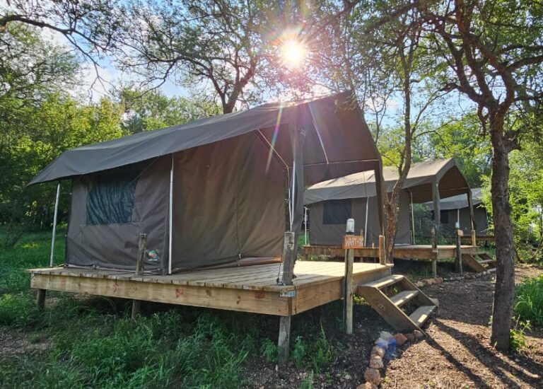 Permanent Tent with deck in the bushveld in Kruger