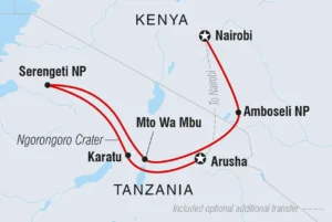 8 Day Amboseli Serengeti Trail Tour