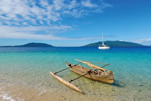 boat on beautiful blue waters