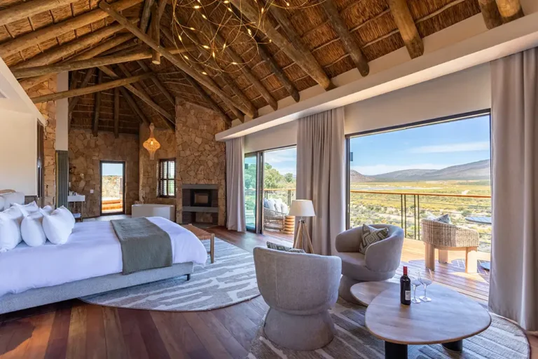 Inside Deluxe Safari Cottage at Aquila Game Reserve