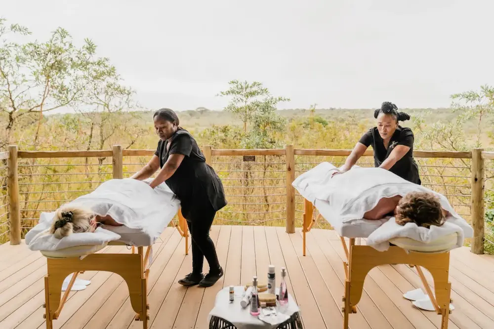 spa treatment on a deck