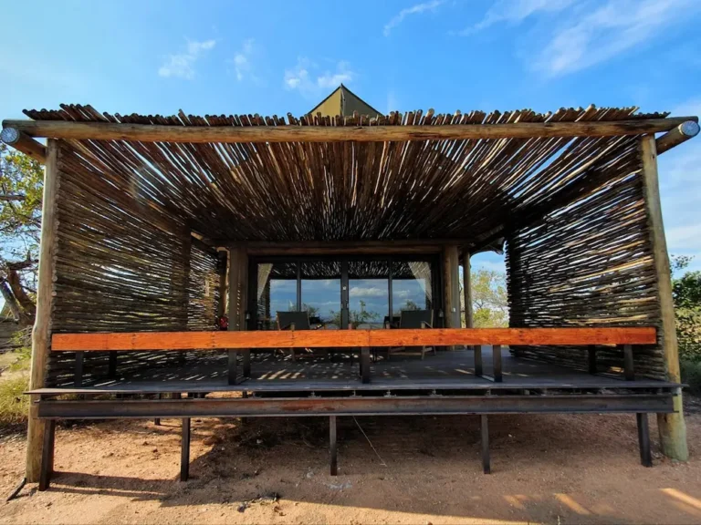 front view of a luxury tents veranda