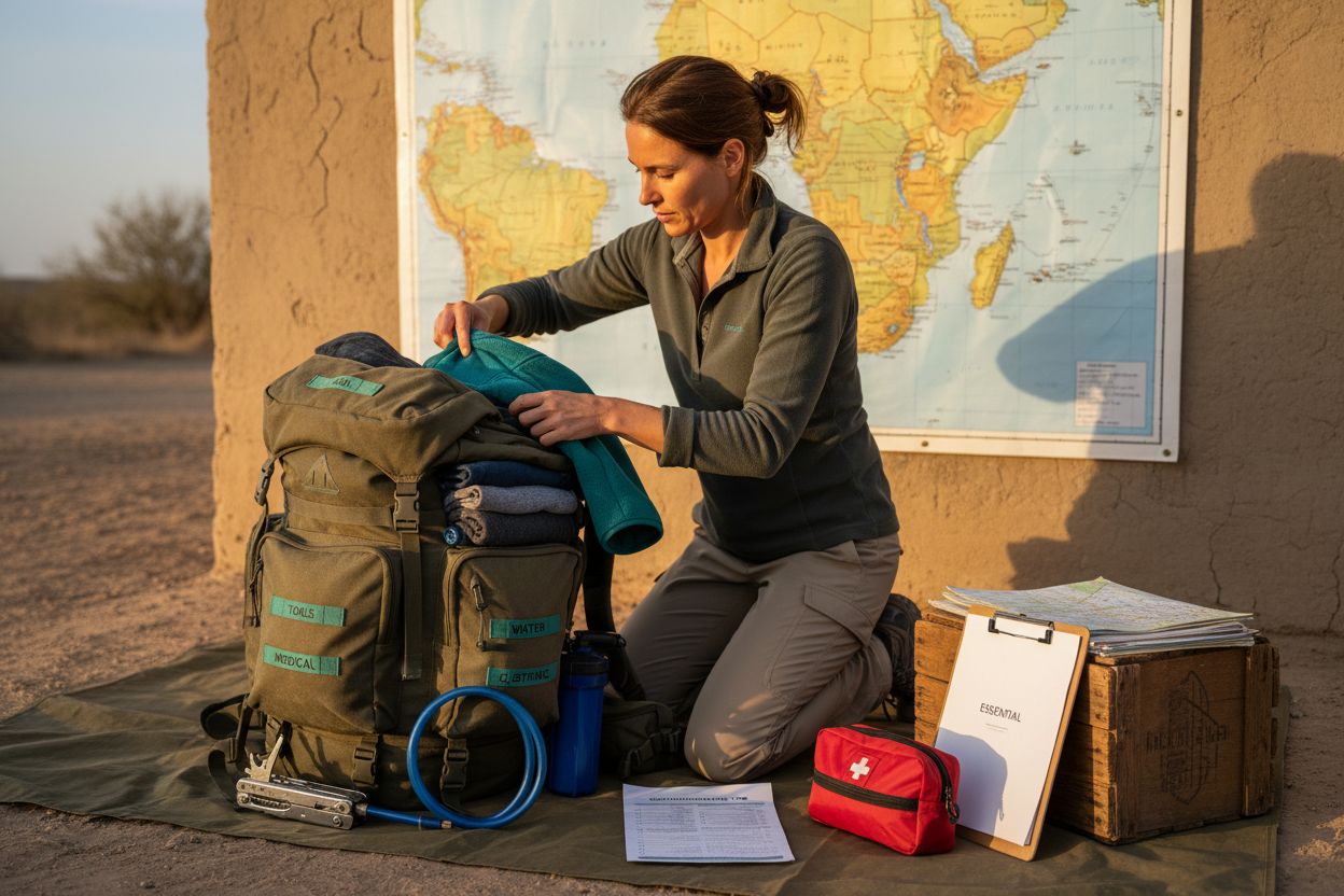 packing overland gear